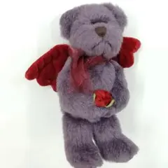 悪魔　くま　クマ　紫　バラ　マスコット　新品！