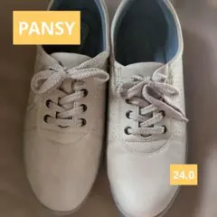 パンジー　24.0 3E シューズ ホワイトベージュ