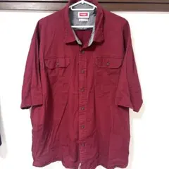 美品 Wrangler ラングラー y2k 半袖シャツ 3XL ボルドーのサムネイル