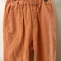 キッズ ロングパンツ オレンジ ウエストゴムのサムネイル
