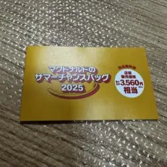 マクドナルド サマーキャンペーンバッグ 2025 フード券