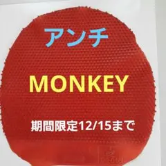 完全アンチ 卓球ラバー 粒高 MONKEY 赤 OX