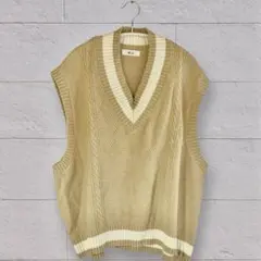 WEGO/ラインリブチルドレンニットベストLサイズ