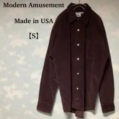USA製 Modern Amusement コーデュロイシャツ バーガンディのサムネイル
