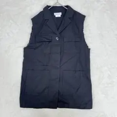 チャオパニックティピー◆ベストジャケット ジレ/切りっぱなし ミリタリー 黒