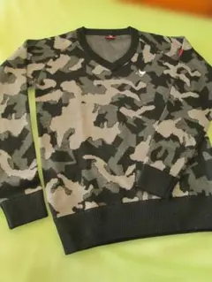 クランクゴルフ　カモフラ総柄セーター：M