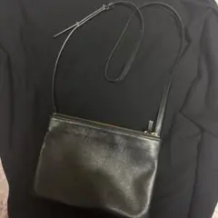 CELINE 黒 レザー ショルダーバッグ