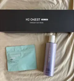 H2onest トリートメント&水素パウダー&ストレートヒートブラシ