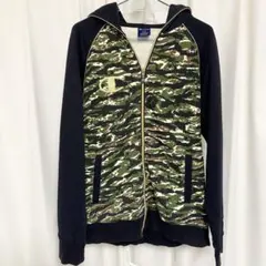 champion　パーカー　迷彩　刺繍　M