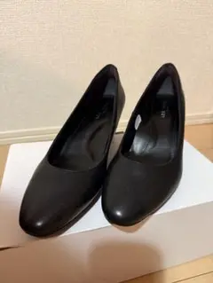【新品】AOKIパンプス 中ヒール　ブラック　25.5cm