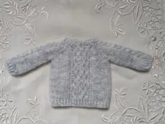 1/6ドールさん用☆手編みアランニット（ライトグレー）
