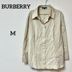 BURBERRY LONDON 長袖シャツ ベージュ サイズ42ノバチェック刺繍