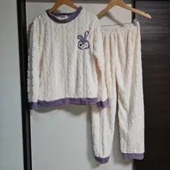 もこもこパジャマ 上下セット うさぎ ルームウェア 冬用 暖かい