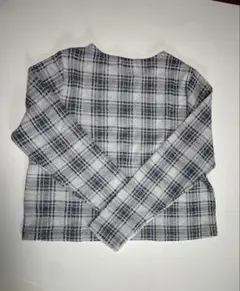 CINEMA CLUBシネマクラブ　 チェック柄長袖ニット