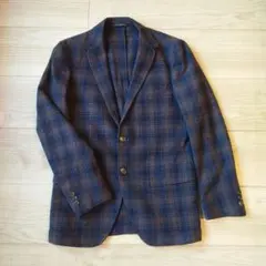 Green Label Relaxing チェック柄 ウールテーラードジャケット