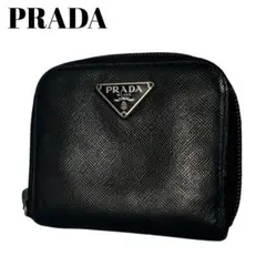 極美品 プラダ コインケース 小銭入れ 三角ロゴ サフィアーノ レザー ブラック 楽天市場】プラダ PRADA 財布 コインケース 2MM003 QHH ネロ