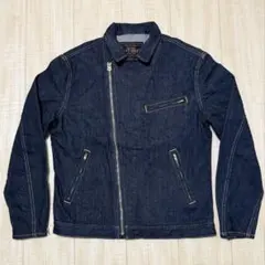 【美品】THE FLAT HEAD デニム ダブル ライダースジャケット Mのサムネイル