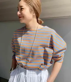 SHENERY ボーダートップス