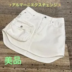 美品✨アルマーニエクスチェンジ✨ホワイトデニムスカート