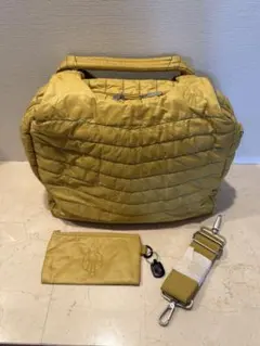 lassigキルティングマザーズバッグイエローショルダーバッグ