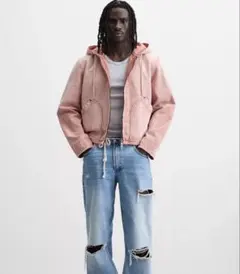 ZARA WASHED HOODED JACKET