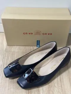未使用　保管品　サヴァサヴァ　パンプス　cava cava 黒　24cm