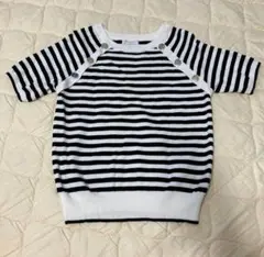 【美品】ニット生地半袖トップスカットソーMサイズ