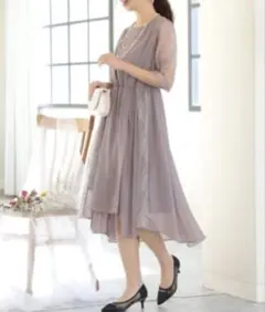 極美品　PREFERIR プレフェリール フィッシュテールシフォンドレス　S