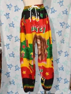 ★タイパンツ★大きめ★ラスタカラー★ボブマーリー★レゲエ★新品★Ｃ９９