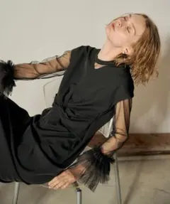 ＊美品＊et.UNiVER Frill sleeve dress