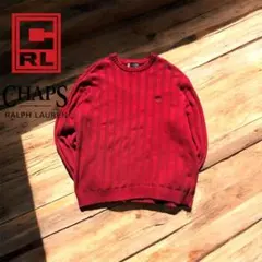 CHAPS 赤 ニットセーター Lサイズ[90s]