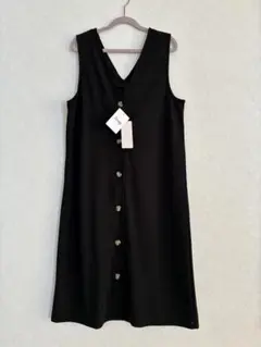 しまむら ★新品 L カットジョーゼット ボタンジャンパースカート 2ウェイ