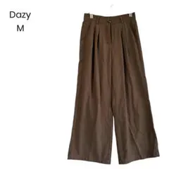 【Dazy】ダークブラウン スラックス Mサイズ a0417