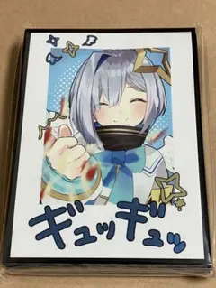 ミッドナイトブルー　ホロライブ　スリーブ　プレイマット　チェキ風　天音かなた ミッドナイトブルー ホロライブ スリーブ プレイマット チェキ風