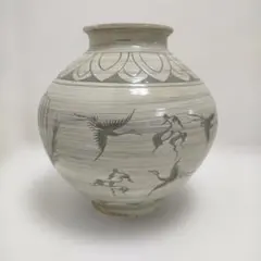 ◆ 李朝白磁鉄絵雲龍文壺 高22.5cm 提灯壺 李朝時代 朝鮮古陶磁 朝鮮美術 ◇ 李朝白磁鉄絵雲龍文壺 高22.5cm 提灯壺 李朝時代 朝鮮古陶磁 朝鮮