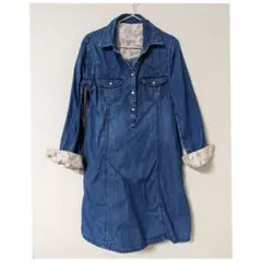 UNIQLO デニムワンピ 130 長袖 デニム ワンピース ユニクロ