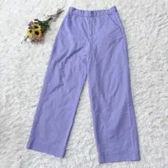 JEANASIS 　スラックス　テーパードパンツ　ウエストゴム　ラベンダー　Ｆ