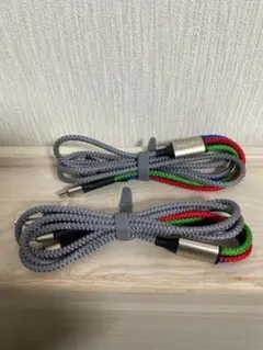 ★2本セット★　USBケーブル　4in1 　1.2m　ナイロン 急速充電