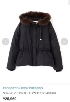 PROPORTION BODY DRESSING ウエストマークショートダウン