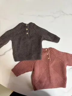 ウール100%試着のみH&M ニットセーター 60cm 2枚セット