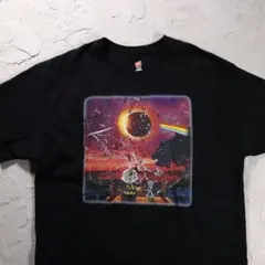 チャーリーブラウンとスヌーピーが日食を見るピンクフロイド狂気オマージュ Tシャツ