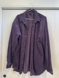 LAKOLE パープル コーデュロイシャツ XL