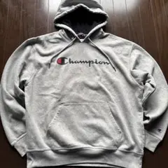 0*️様 【激レア配色】Championチャンピオンパーカー グレー×黒 パキス