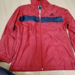 adidas 赤 ナイロンジャケット 140
