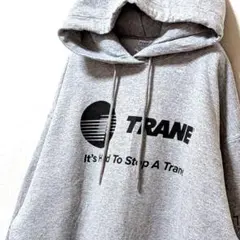 ポート&カンパニー トレイン ロゴ スウェットパーカー グレー灰色 L 古着