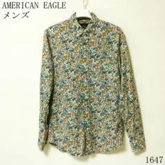 アメリカンイーグルメンズ メンズのボタニカルな花柄のプリントSサイズ