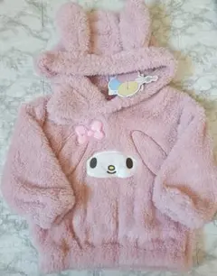 【未使用タグ付き】マイメロディもこもこパーカー 90cm ピンク