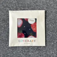 *FEILER LOVERARY*いちご柄*ハンカチ*ネイビー