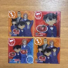名探偵コナン　牛角コラボ　クリアコースター　コナン　4枚セット