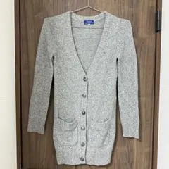 バーバリーブルーレーベル　カーディガン　グレー　ホースマークあり　ロング